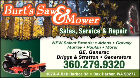 Print Ad of Burt's Saw & Mower