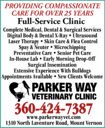 Print Ad of Parker Way Veterinary Clinic