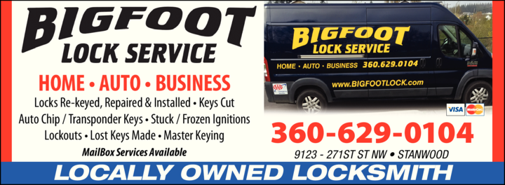 Print Ad of Bigfoot Lock Service Llc