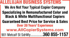 Print Ad of Allelujah Business Systems