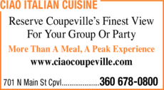 Print Ad of Ciao Italian Cuisine