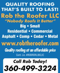 Print Ad of Rob The Roofer Llc