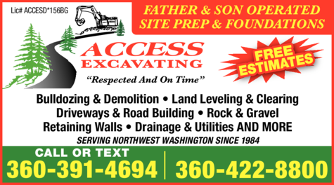 Print Ad of Access Excavating