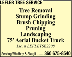 Print Ad of Lefler Tree Service