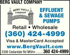 Print Ad of Berg Vault Company