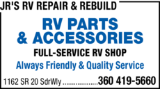 Print Ad of Jr's Rv Repair & Rebuild