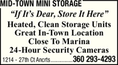 Print Ad of Mid-Town Mini Storage