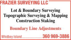 Print Ad of Frazier Surveying Llc