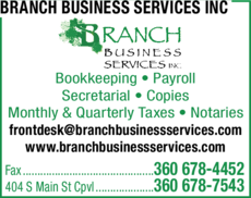 Print Ad of Branch Business Services Inc