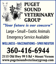 Print Ad of Puget Sound Veterinary Group