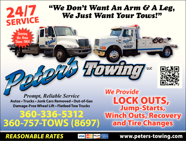 Print Ad of Peter's Towing Llc