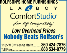 Print Ad of Rolfson's Home Furnishings