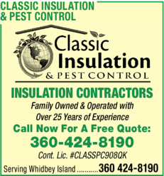 Print Ad of Classic Insulation & Pest Control